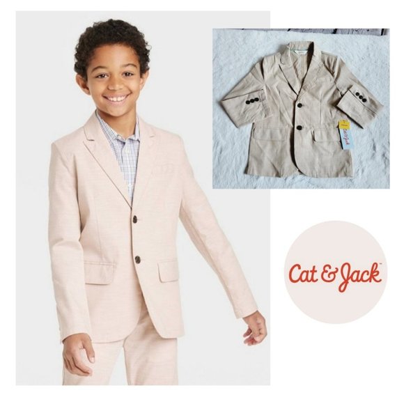 Cat & Jack Other - Cat & Jack, Boys' Chambray Blazer Jacket, 3KIDL-U